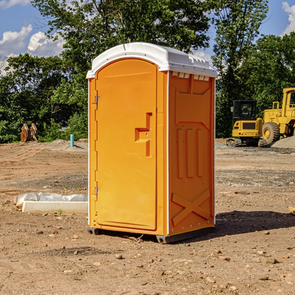 how often are the portable restrooms cleaned and serviced during a rental period in Stonewall TX